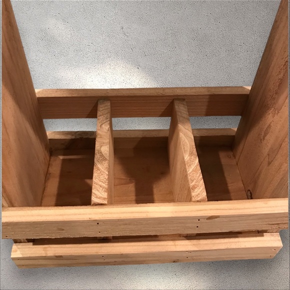 Handmade Wooden 6-Pack Beverage Caddy Carrier with Bottle Opener - Natural - Picture 3 of 9